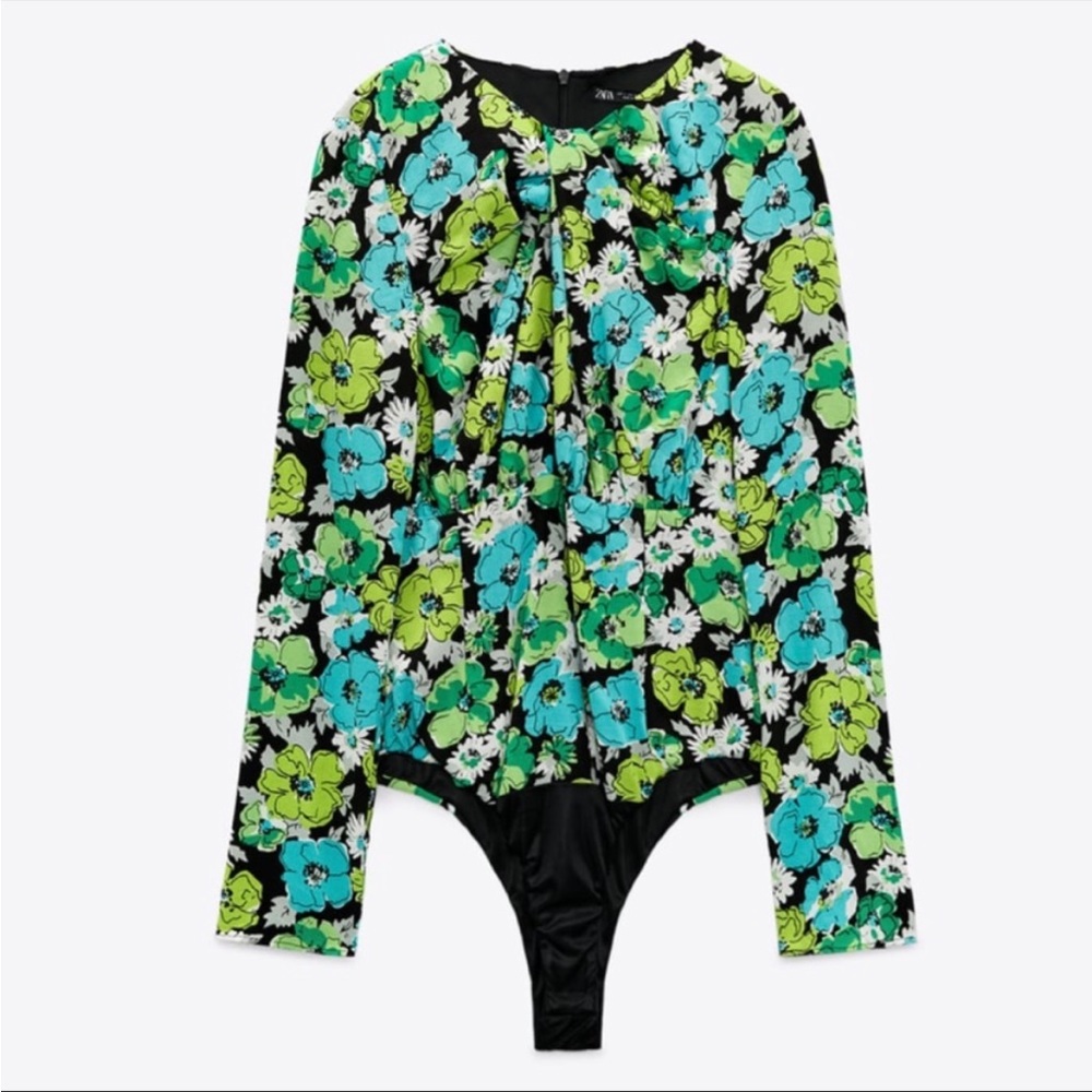 Zara Floral Long Sleeve Bodysuit